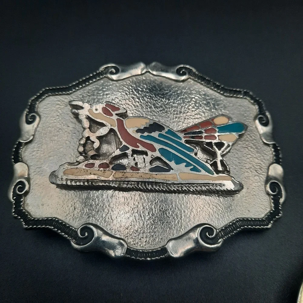 Vintage Belt Buckle‎ Lot with Jeep, Guitar & Bird Designs – FHC & FUCO Stamped